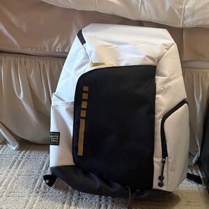 White and Black Basketball Backpack